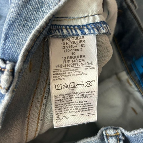 Gap Kids Size 10 Soft Stretch Denim – Adjustable Waist, Straight Leg - Picture 6 of 6